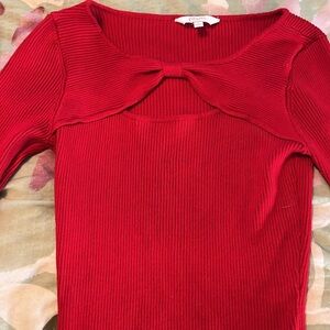 Super cute long sleeve ribbed lightweight sweater